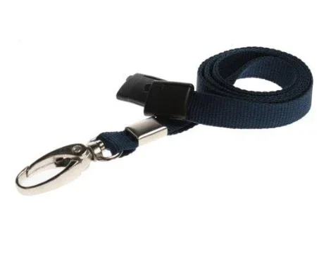 10mm Unbranded Lanyard Metal Clip Dark Blue Promotions Only Lanyards