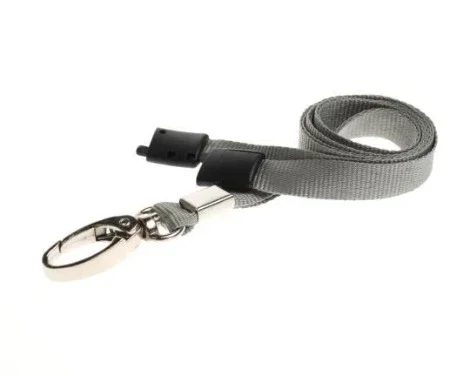 10mm Unbranded Lanyard Metal Clip Grey Promotions Only Lanyards