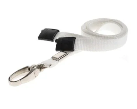 10mm Unbranded Lanyard Metal Clip White Promotions Only Lanyards