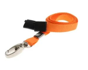 Plain Lanyards 10mm Flat with Metal Clip - 11 Colours - Pack of 100