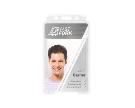 Single Biobadge Clear Card Holders Portrait Promotions Only Lanyards