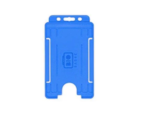 Single Biobadge Light Blue Card Holders Portrait Promotions Only Lanyards