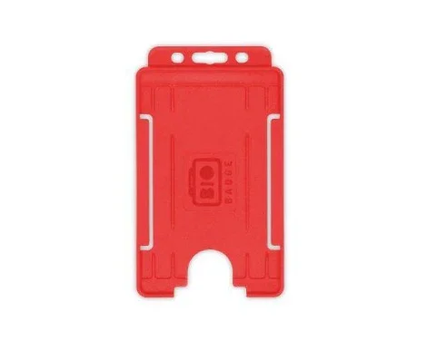 Single Biobadge Red Card Holders Portrait Promotions Only Lanyards
