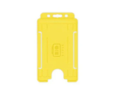 Single Biobadge Yellow Card Holders Portrait Promotions Only Lanyards