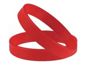 Plain Silicone Wristbands - 4 colours - Pack of 50